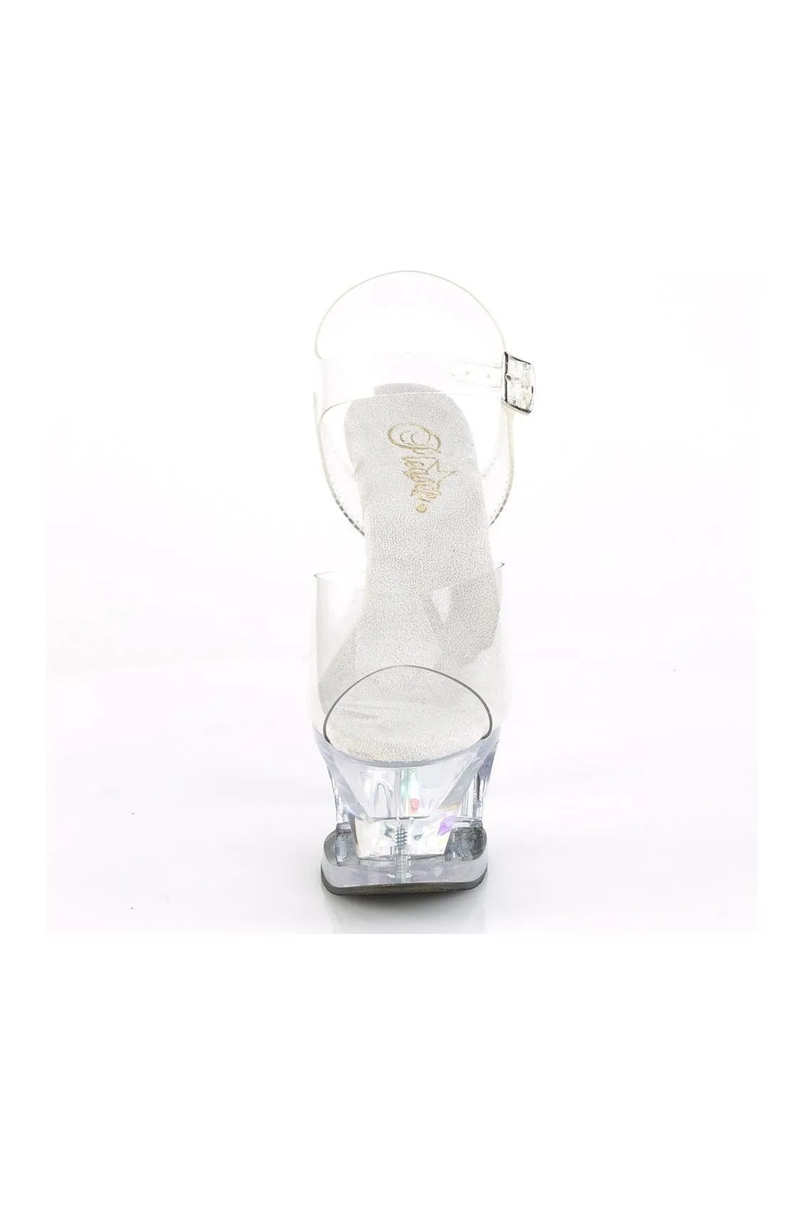 MOON-708DIA Exotic Sandal | Clear Vinyl