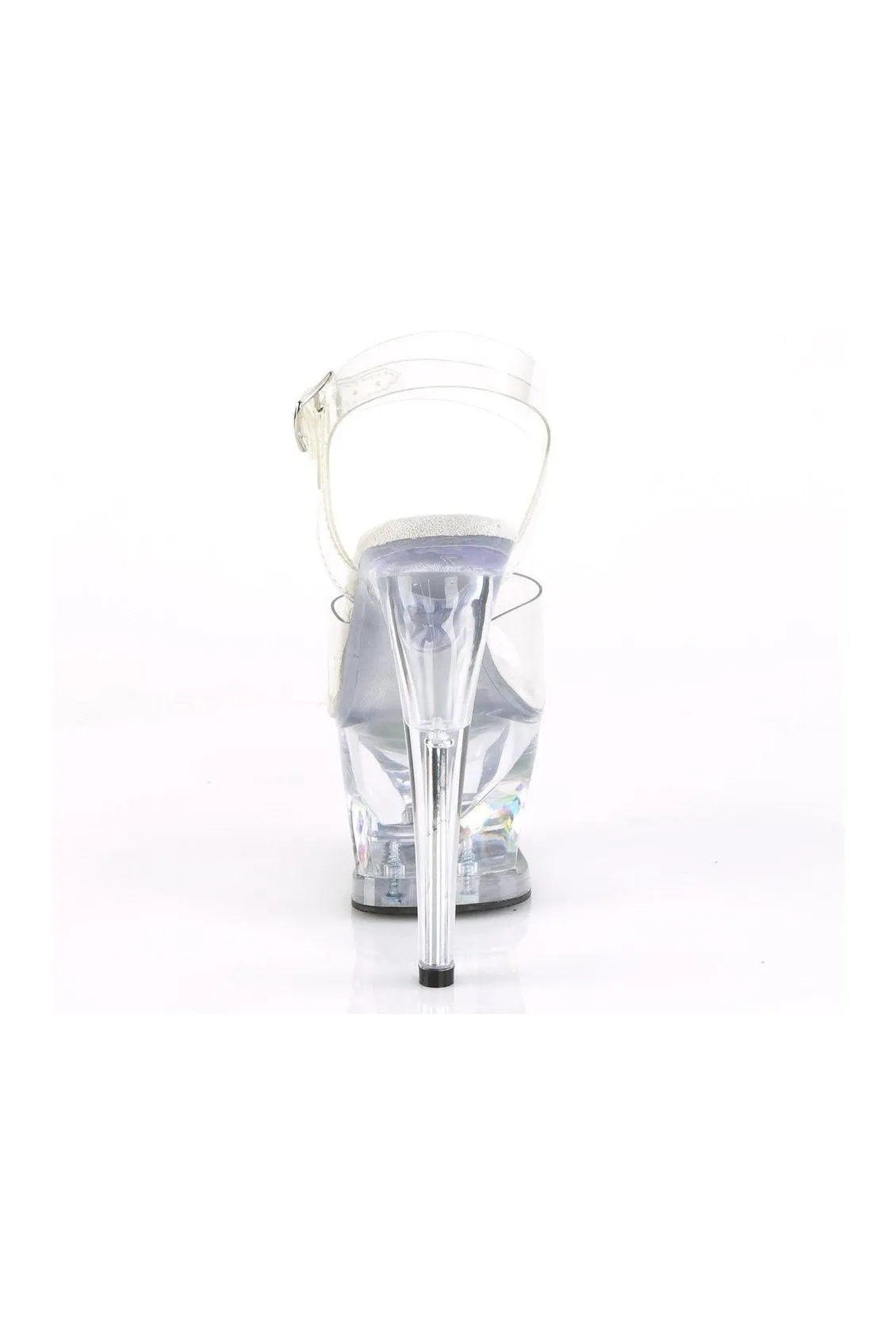 MOON-708DIA Exotic Sandal | Clear Vinyl