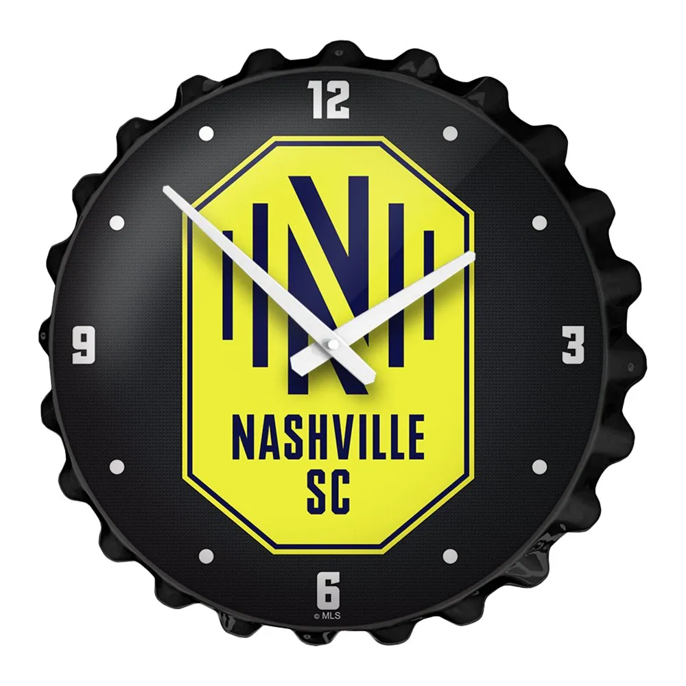 Nashville SC: Bottle Cap Wall Clock
