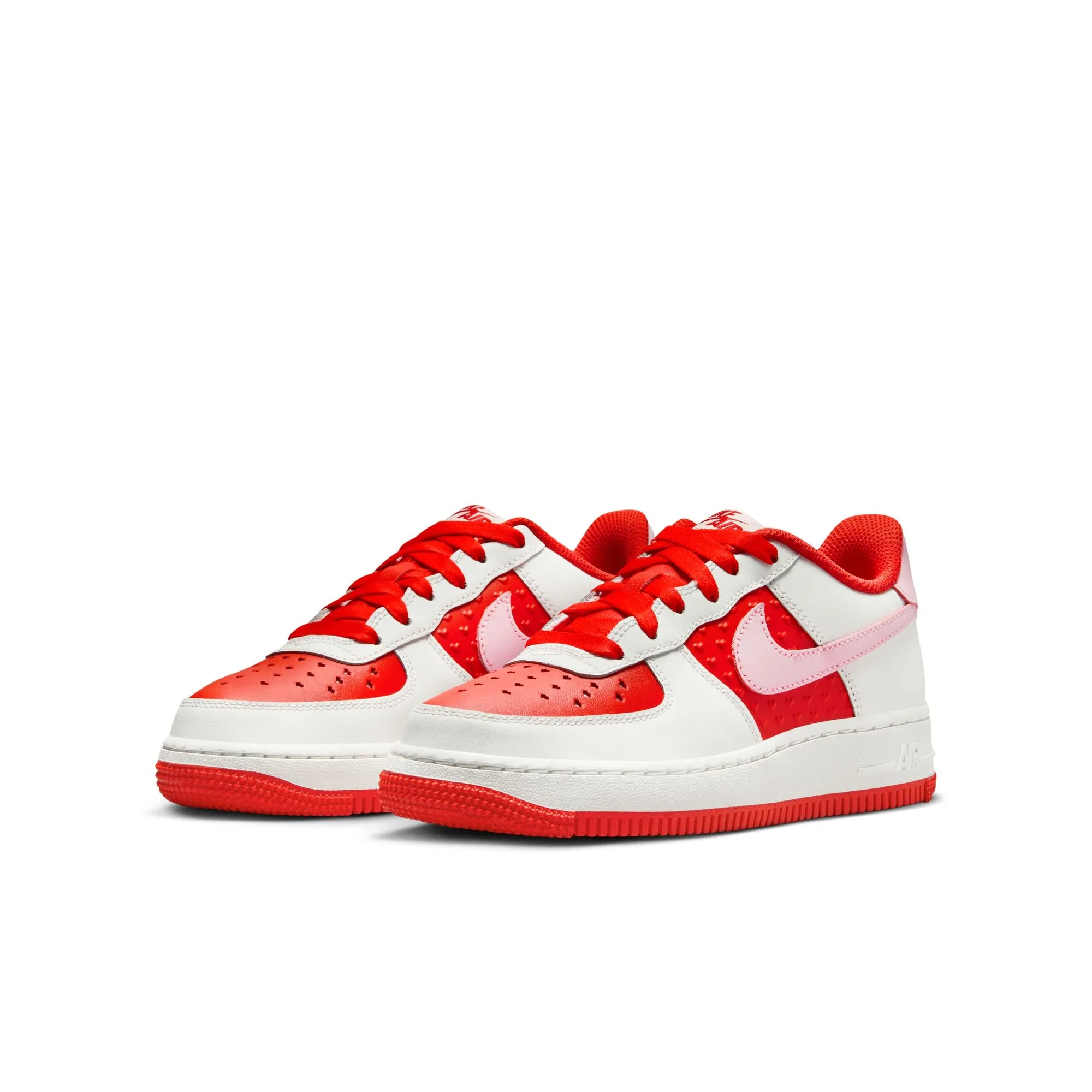 NIKE AIR FORCE 1 GS "VALENTINES DAY" - SAIL/PINK FOAM/COLLEGE GREY