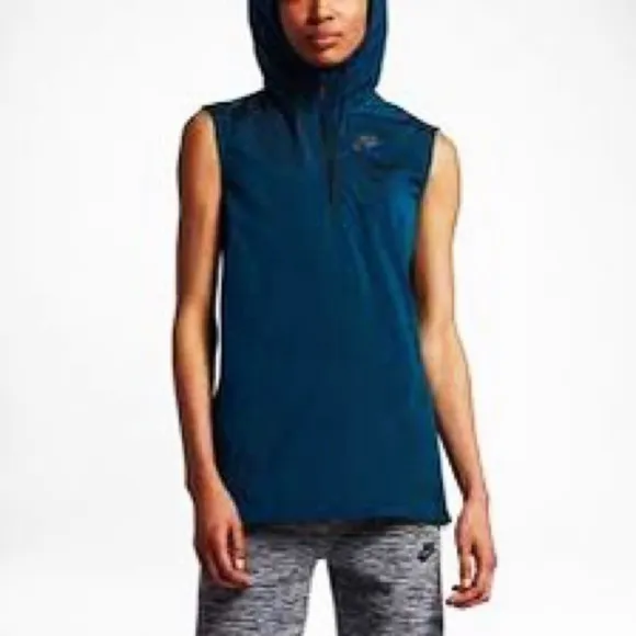Nike Jacket Sportswear Tech Hypermesh Sleeveless Vest Size Large Blue New NWT