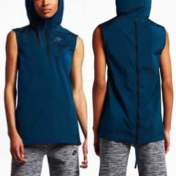 Nike Jacket Sportswear Tech Hypermesh Sleeveless Vest Size Large Blue New NWT