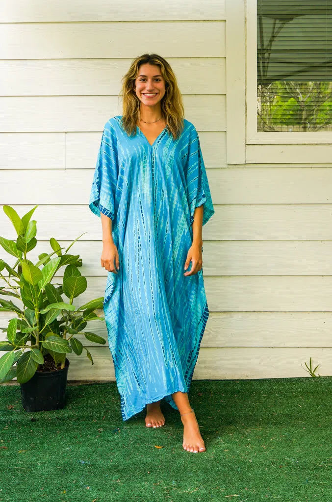 Ocean Mist Tie-Dye Kaftan