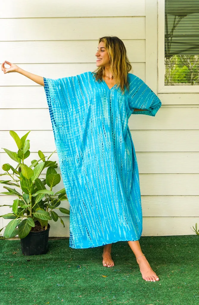 Ocean Mist Tie-Dye Kaftan