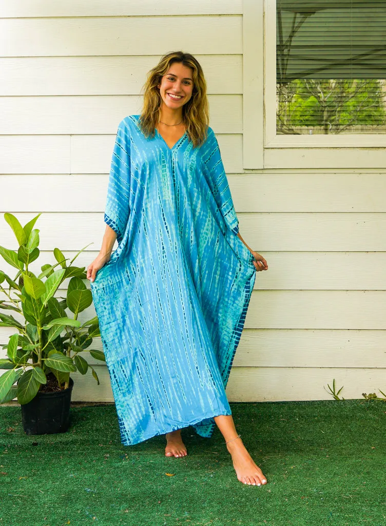 Ocean Mist Tie-Dye Kaftan