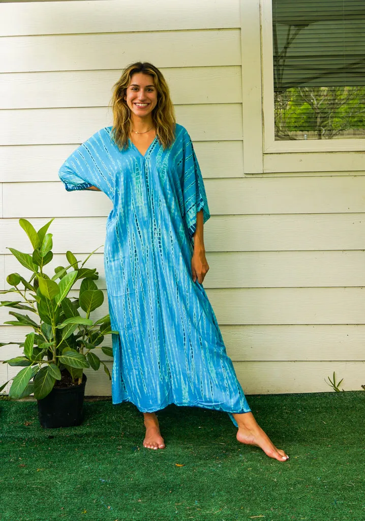 Ocean Mist Tie-Dye Kaftan