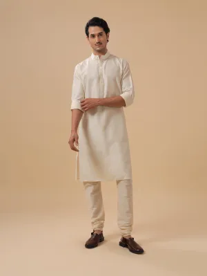 Off White Silk Kurta