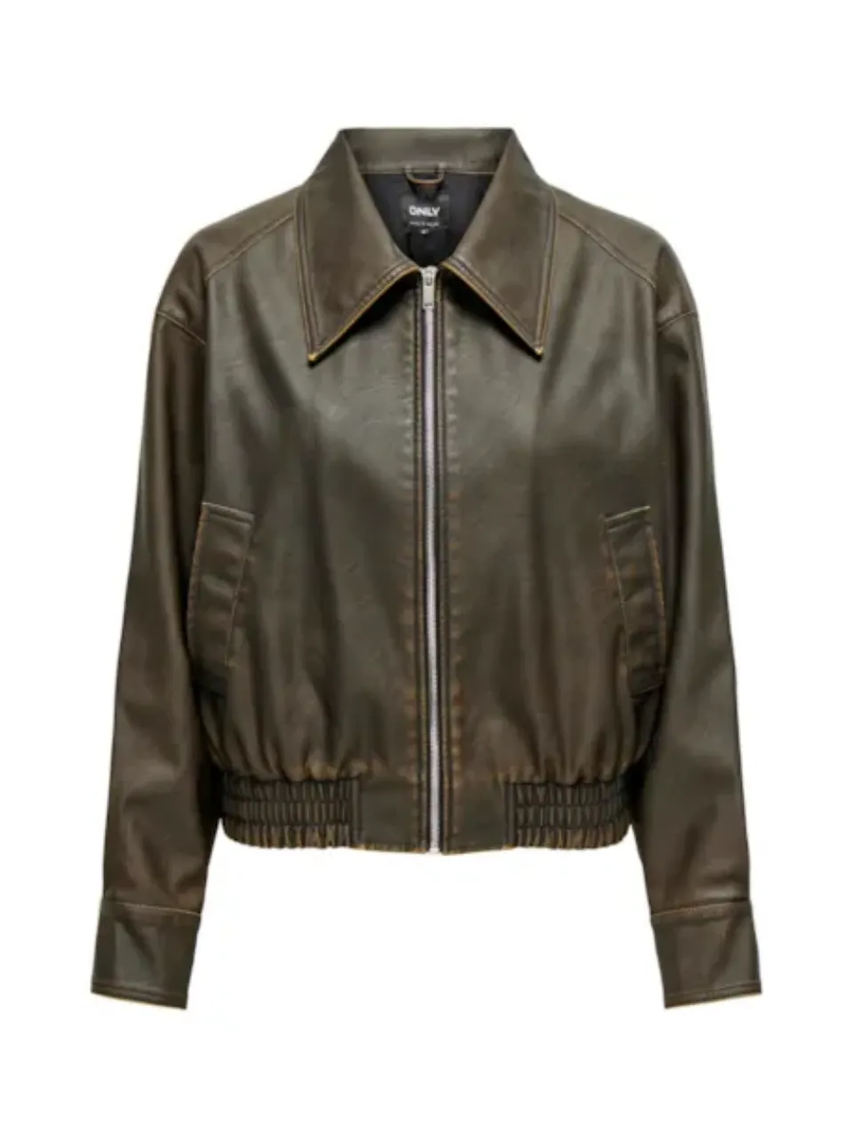 ONLY Marley Faux Leather Bomber Jacket