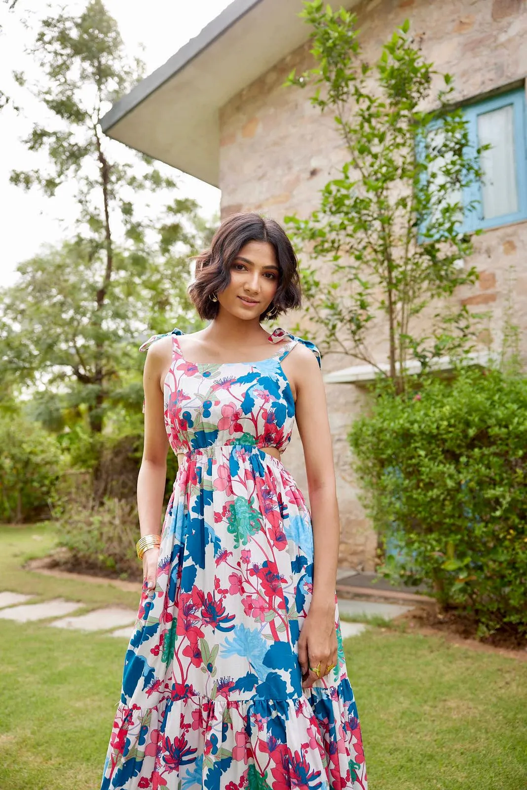 Petal Whispers Maxi Dress