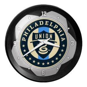 Philadelphia Union: Soccer Ball - Ribbed Frame Wall Clock