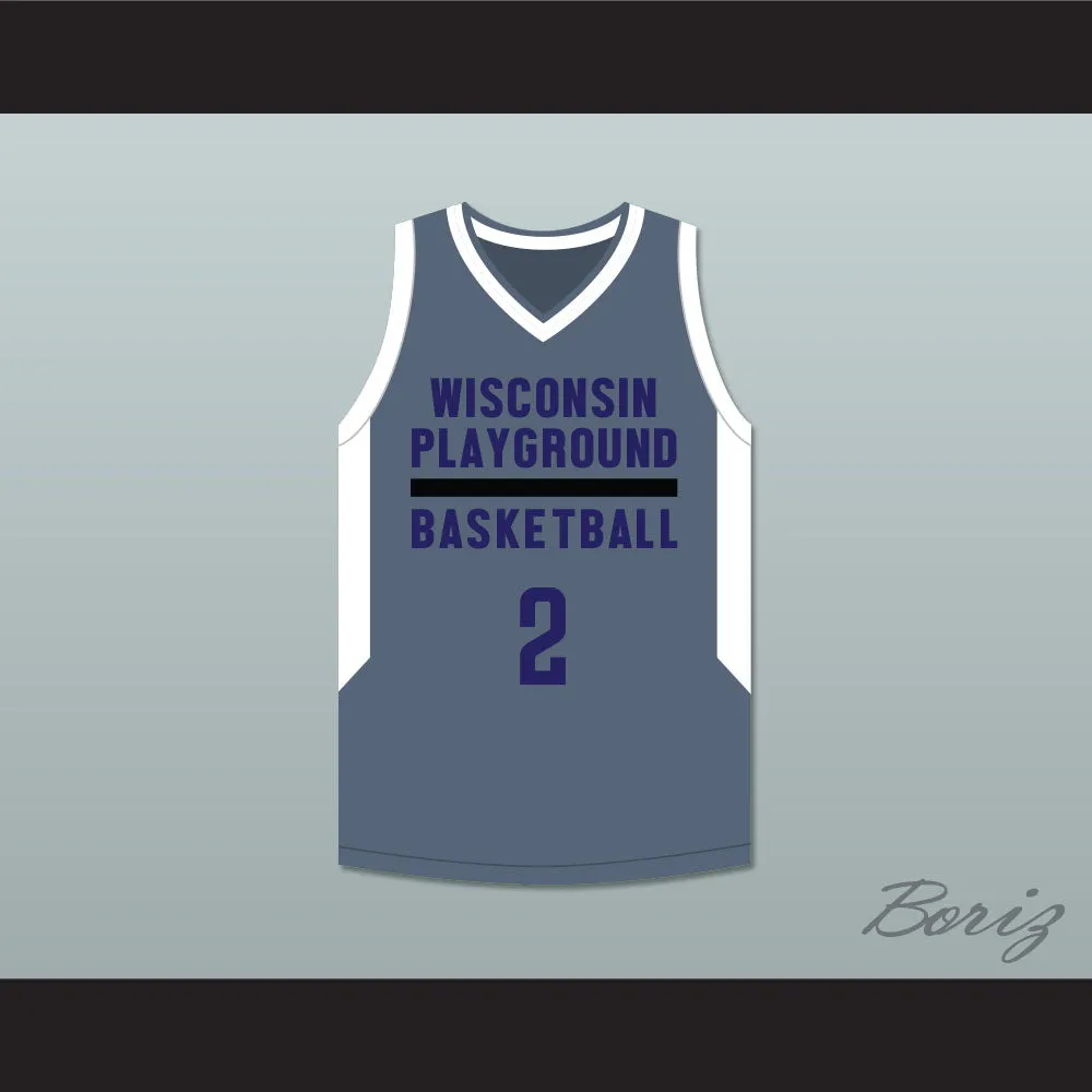 Player 2 Wisconsin Playground Basketball Dark Gray Basketball Jersey