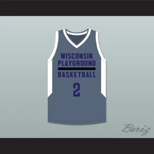 Player 2 Wisconsin Playground Basketball Dark Gray Basketball Jersey
