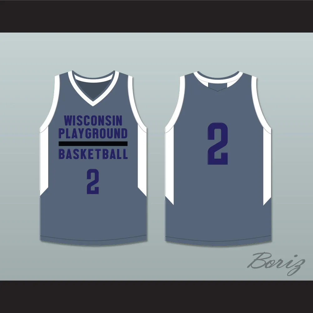 Player 2 Wisconsin Playground Basketball Dark Gray Basketball Jersey