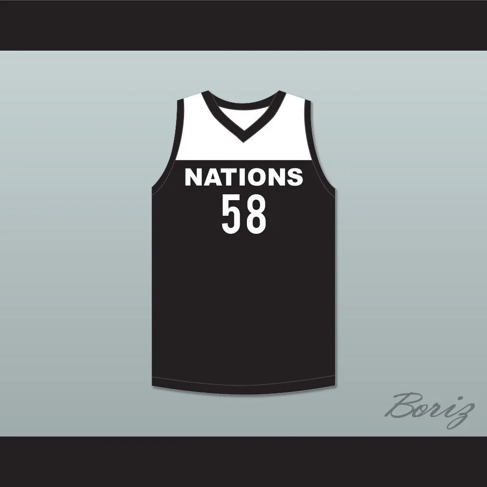 Player 58 Nations Black Basketball Jersey