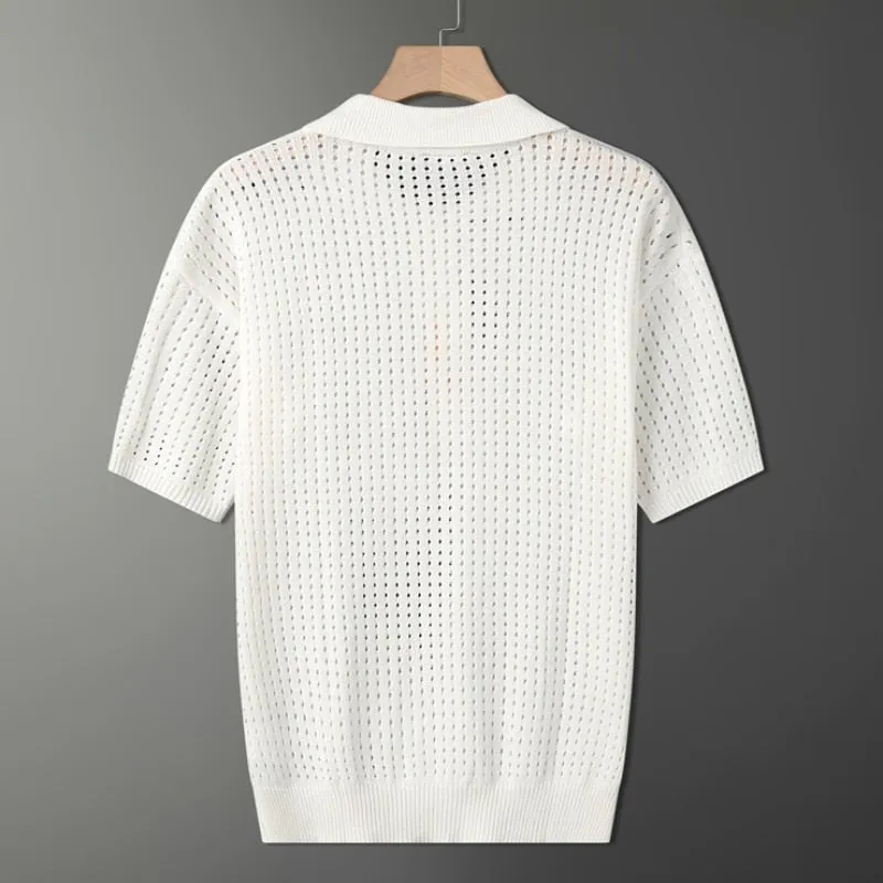 Polo Shirt – Open-Knit Cotton – Breathable Summer Essential
