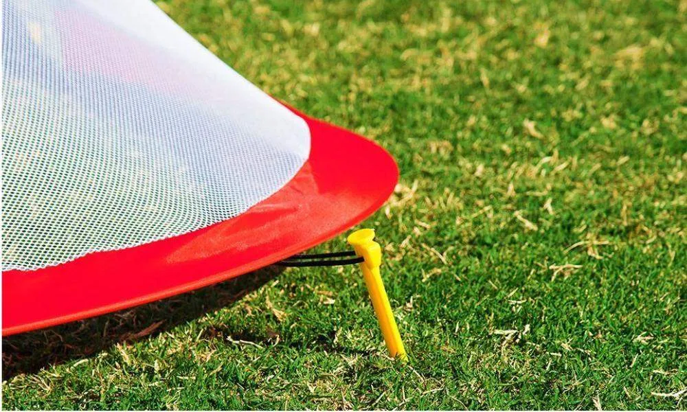 PORTAGOL Round Pop Up Soccer Goal - Set of 2 Goals in a Carry Bag