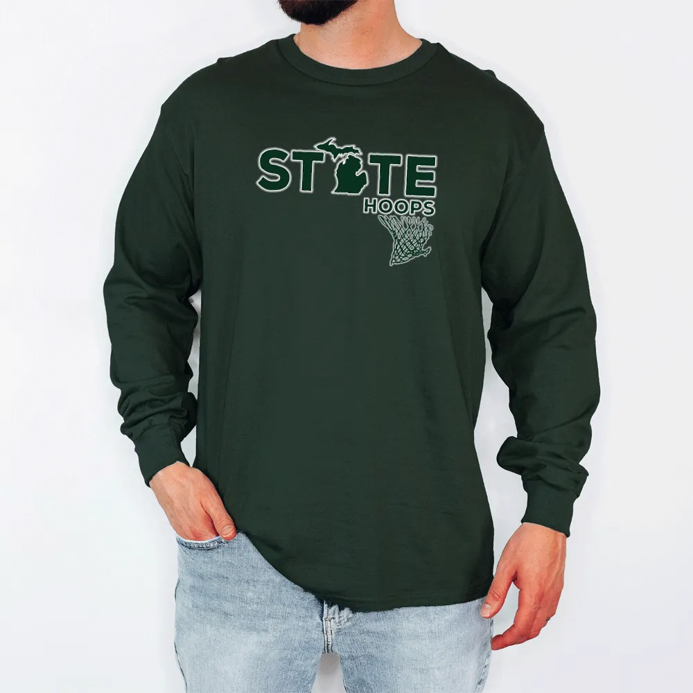 "State Hoops" Men's Long Sleeve T-Shirt