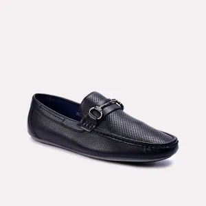 Ralph Black Perforated Horsebit Loafers 0130858