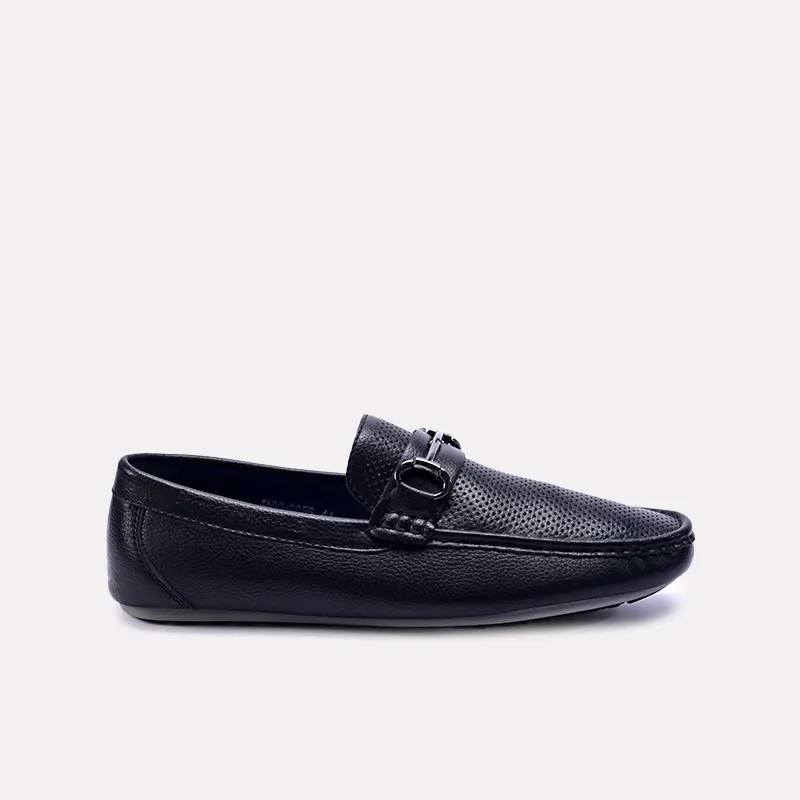Ralph Black Perforated Horsebit Loafers 0130858