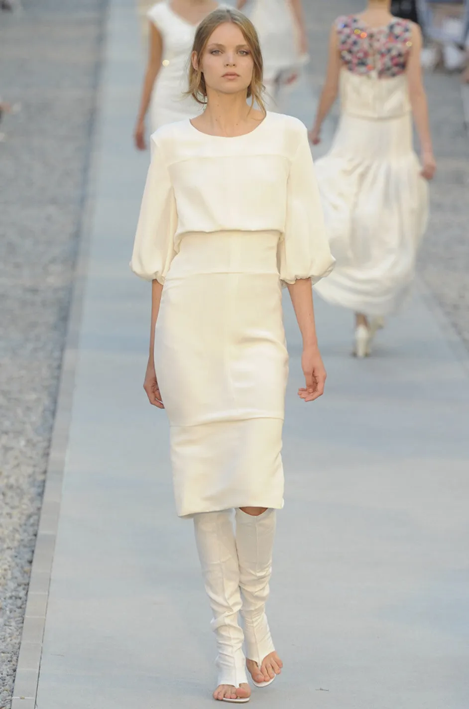 Resort 2012 Runway Chanel Silk Cream Dress