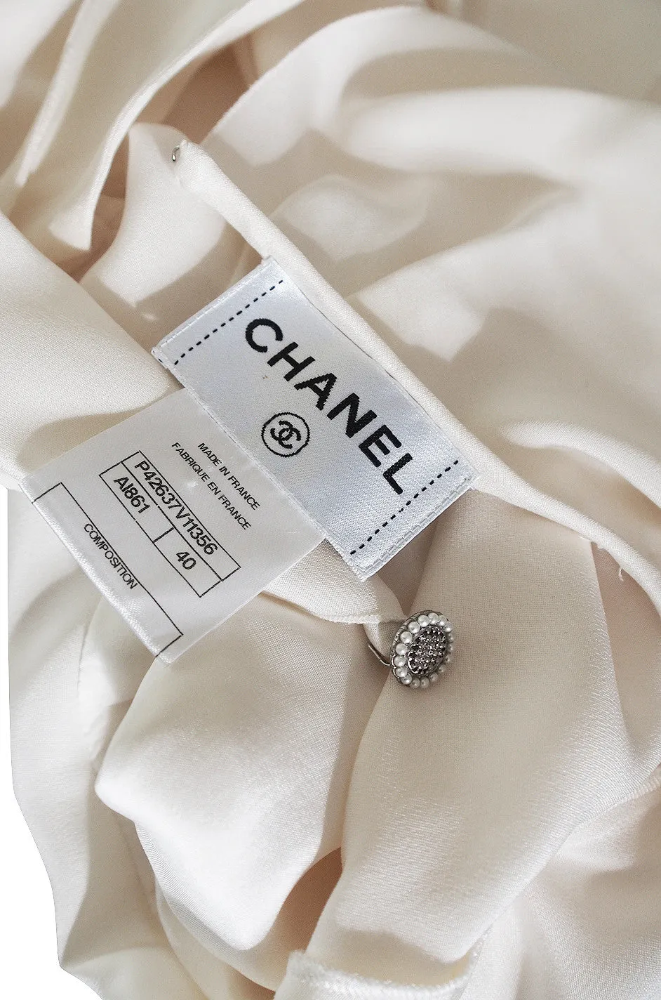 Resort 2012 Runway Chanel Silk Cream Dress