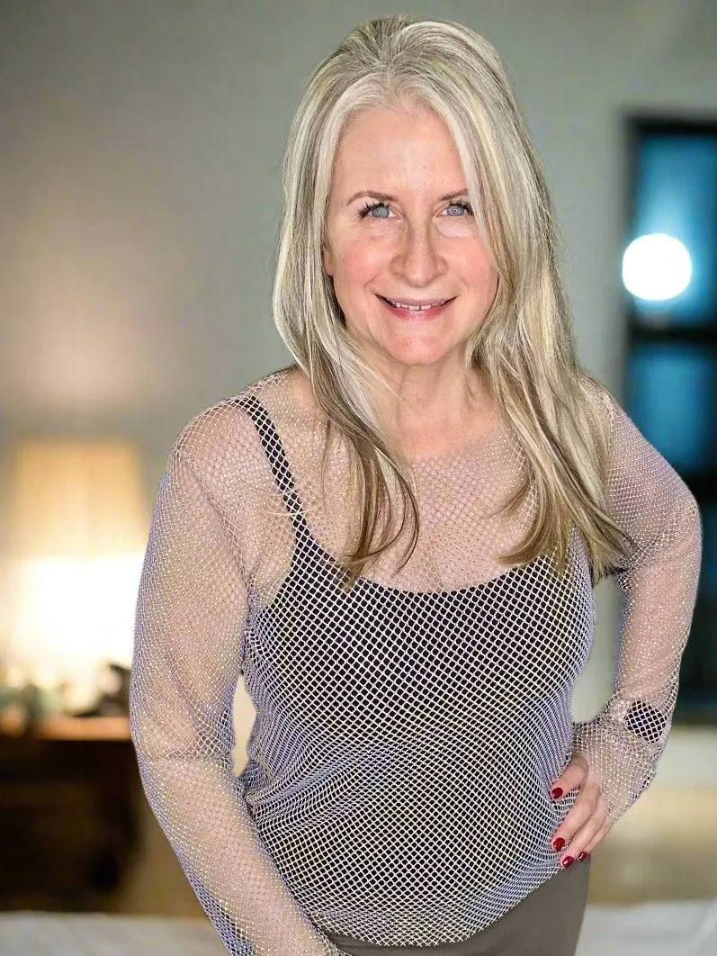 Rhinestone Mesh Top