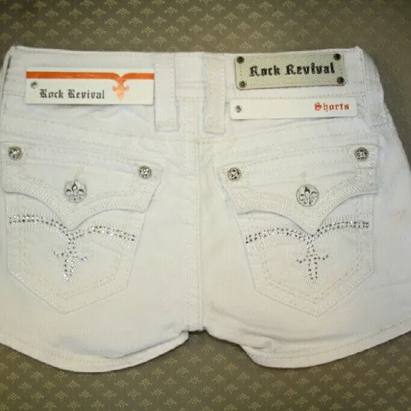 Rock Revival | Celine White Shorts