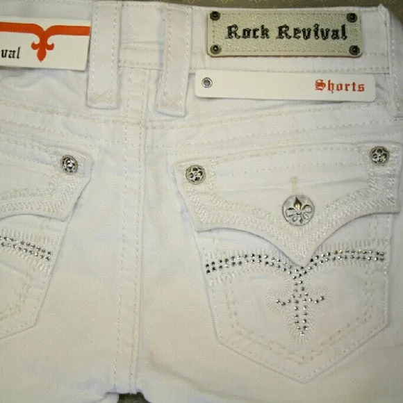 Rock Revival | Celine White Shorts