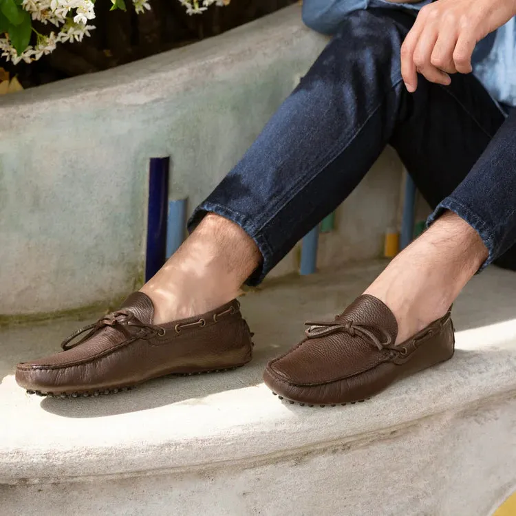 Rubber Suede Loafers - Dark Brown
