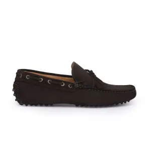 Rubber Suede Loafers - Dark Brown