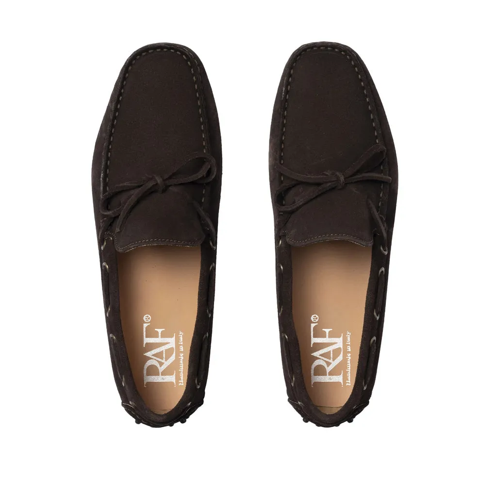 Rubber Suede Loafers - Dark Brown