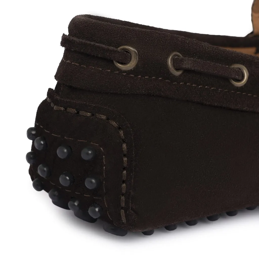 Rubber Suede Loafers - Dark Brown