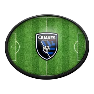 San Jose Earthquakes: Pitch - Oval Slimline Lighted Wall Sign