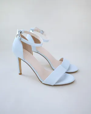 Satin High Heel Wedding Sandals