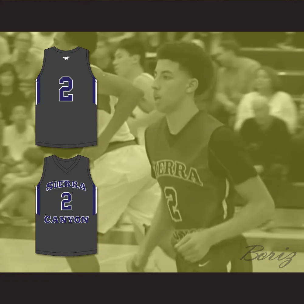 Scotty Pippen Jr 2 Sierra Canyon School Trailblazers Charcoal Gray Basketball Jersey 1