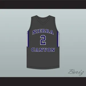Scotty Pippen Jr 2 Sierra Canyon School Trailblazers Charcoal Gray Basketball Jersey 1