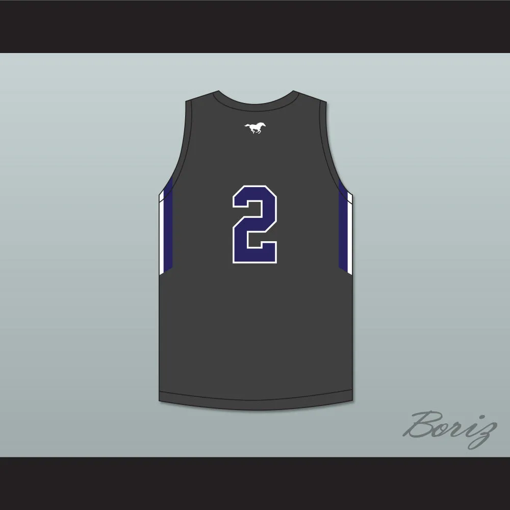 Scotty Pippen Jr 2 Sierra Canyon School Trailblazers Charcoal Gray Basketball Jersey 1
