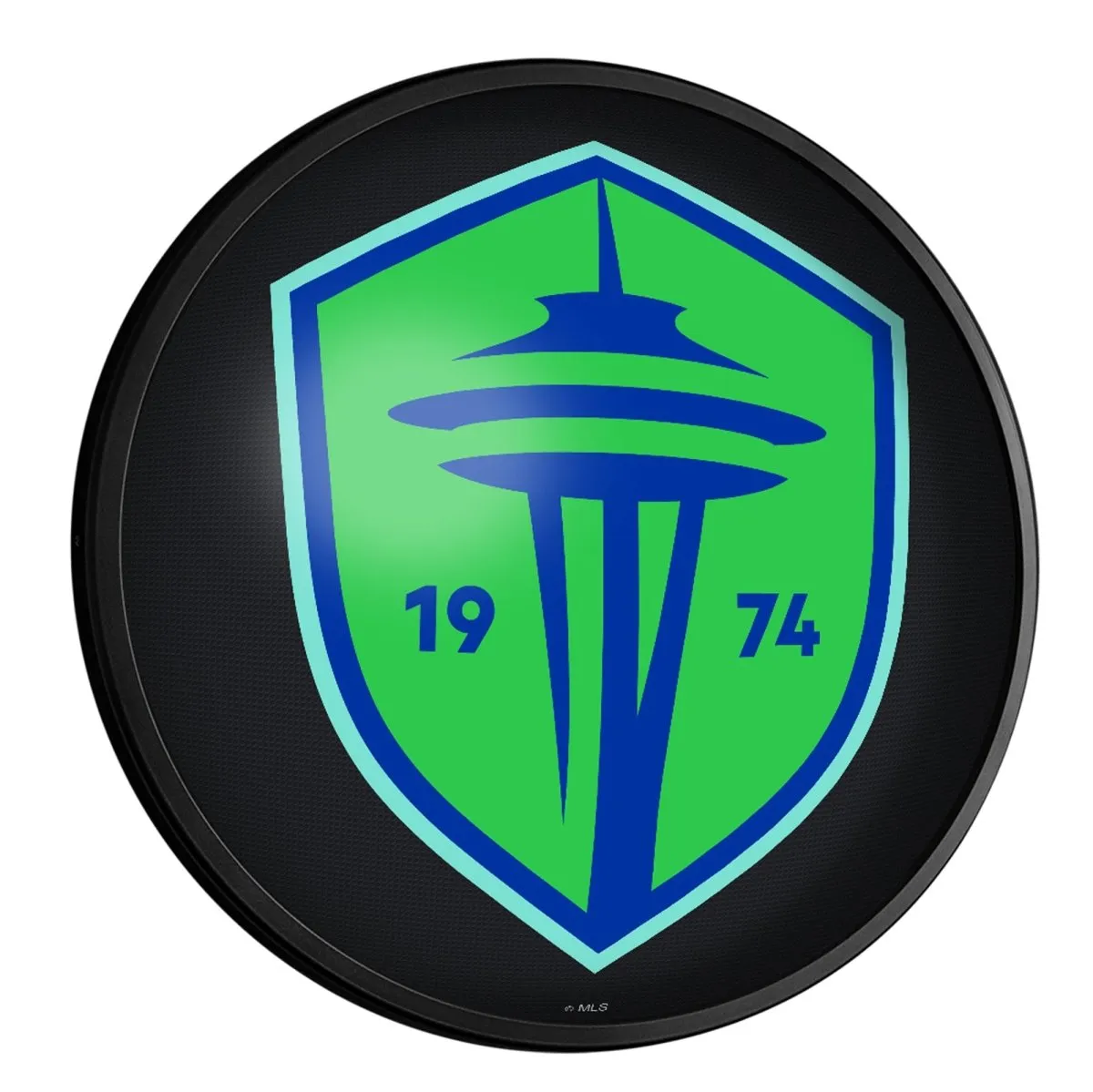 Seattle Sounders: Round Slimline Lighted Wall Sign