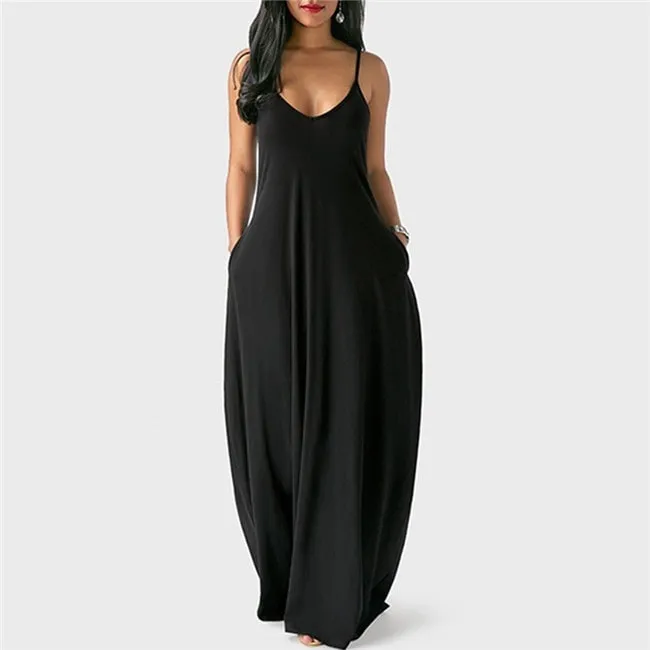 Seren Sleeveless V-Neck Pocket Maxi Dress