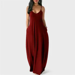 Seren Sleeveless V-Neck Pocket Maxi Dress