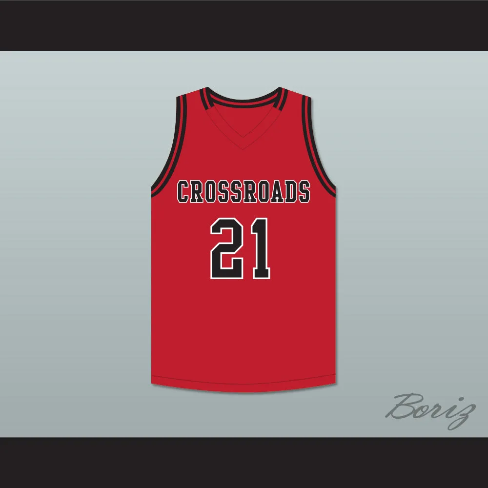 Shaqir O'Neal 21 Crossroads School Roadrunners Red Basketball Jersey 1