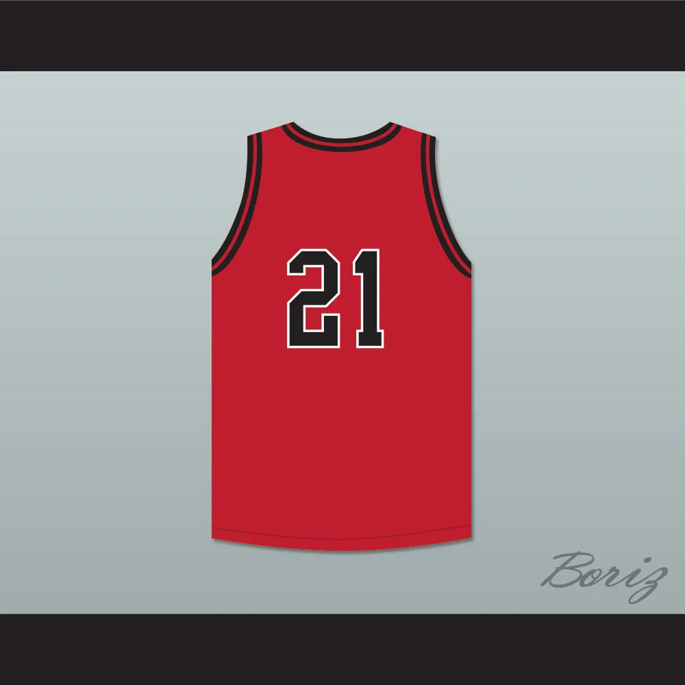 Shaqir O'Neal 21 Crossroads School Roadrunners Red Basketball Jersey 1
