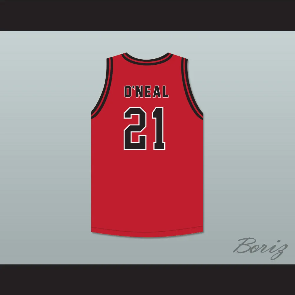 Shaqir O'Neal 21 Crossroads School Roadrunners Red Basketball Jersey 2