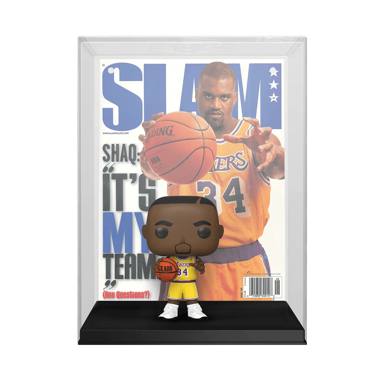 Shaquille O'Neal Los Angeles Lakers Funko Pop! SLAM Magazine Cover Figure Display