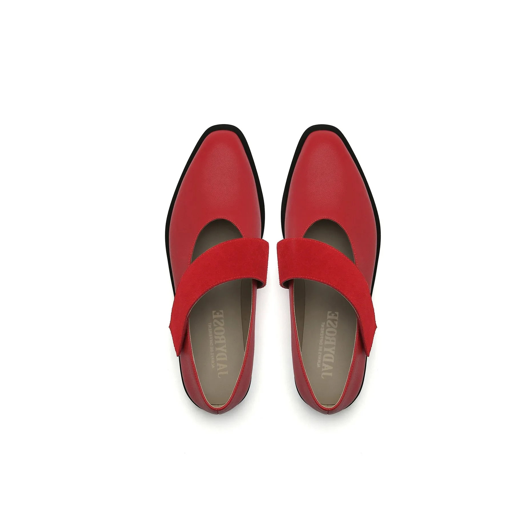 Simple As Comfort Leather Flat - Red