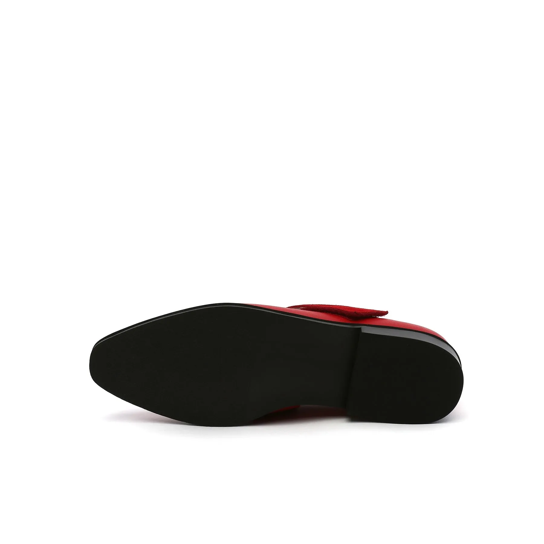 Simple As Comfort Leather Flat - Red