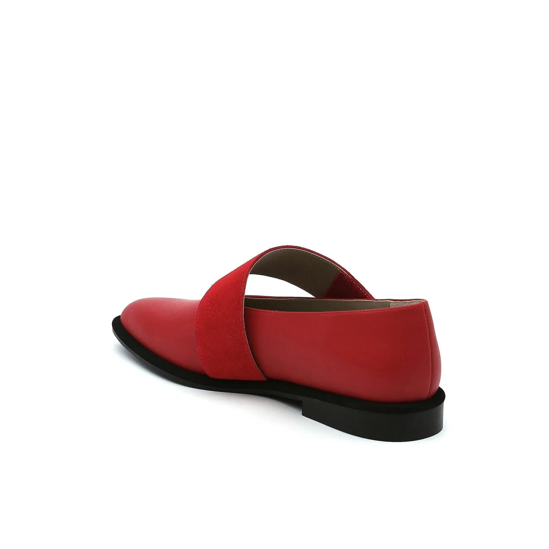 Simple As Comfort Leather Flat - Red