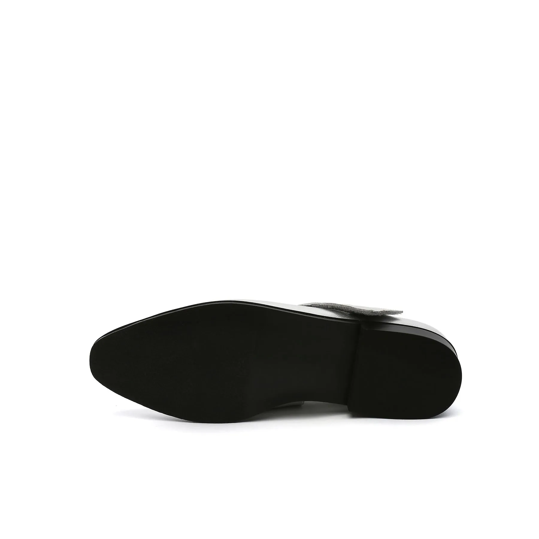 Simple As Comfort Leather Flat - Silver