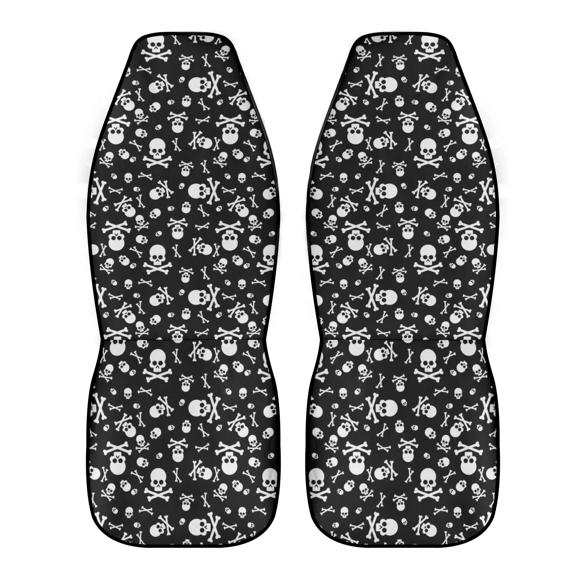 Skulls and Crossbones Pattern Front Car Seat Covers