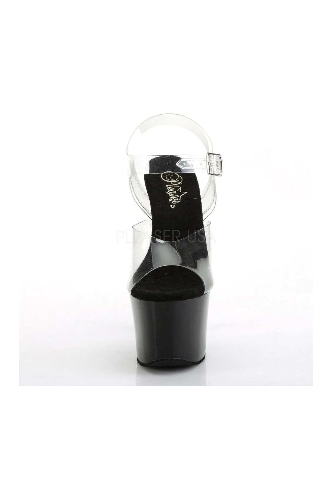 SKY-308CRS Platform Sandals | Black Vinyl